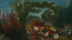 Basket of Flowers Frame TV Art, Vintage Art, Heritage Artwork