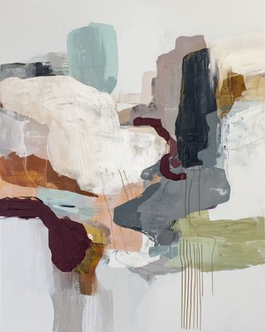 Abstract Oil Painting Vintage Home Decor, Gallery Wall Art