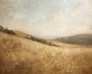 Spring English Countryside Landscape Vintage Wall Art, Moody Gallery Wall Decor (Printable Digital Download)
